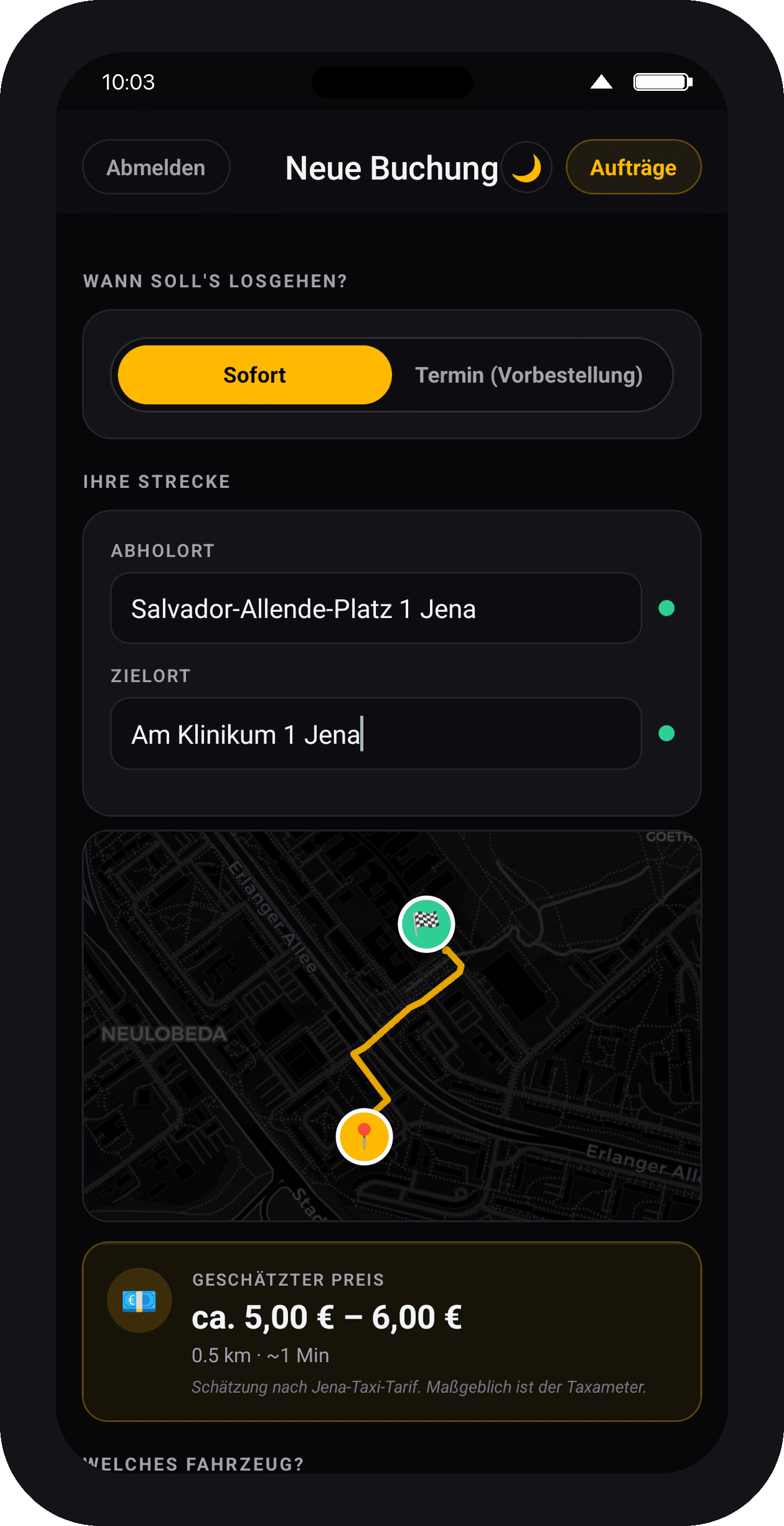Taxi Lotte App-Vorschau